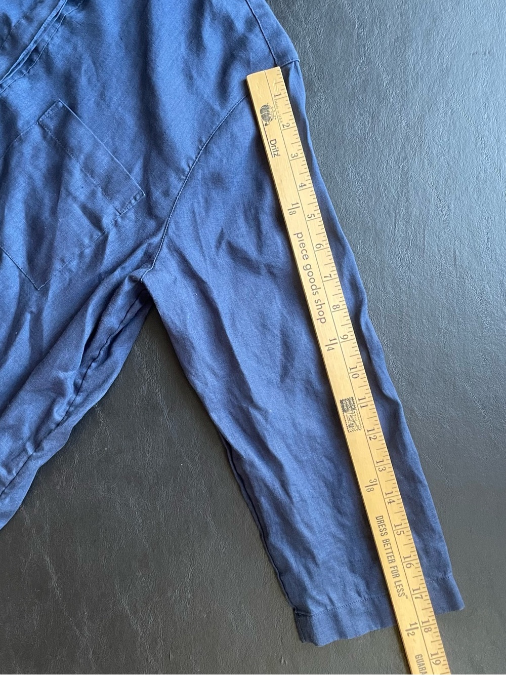J. Jill Navy Button-Side Linen Tunic Top - Picture 7 of 10